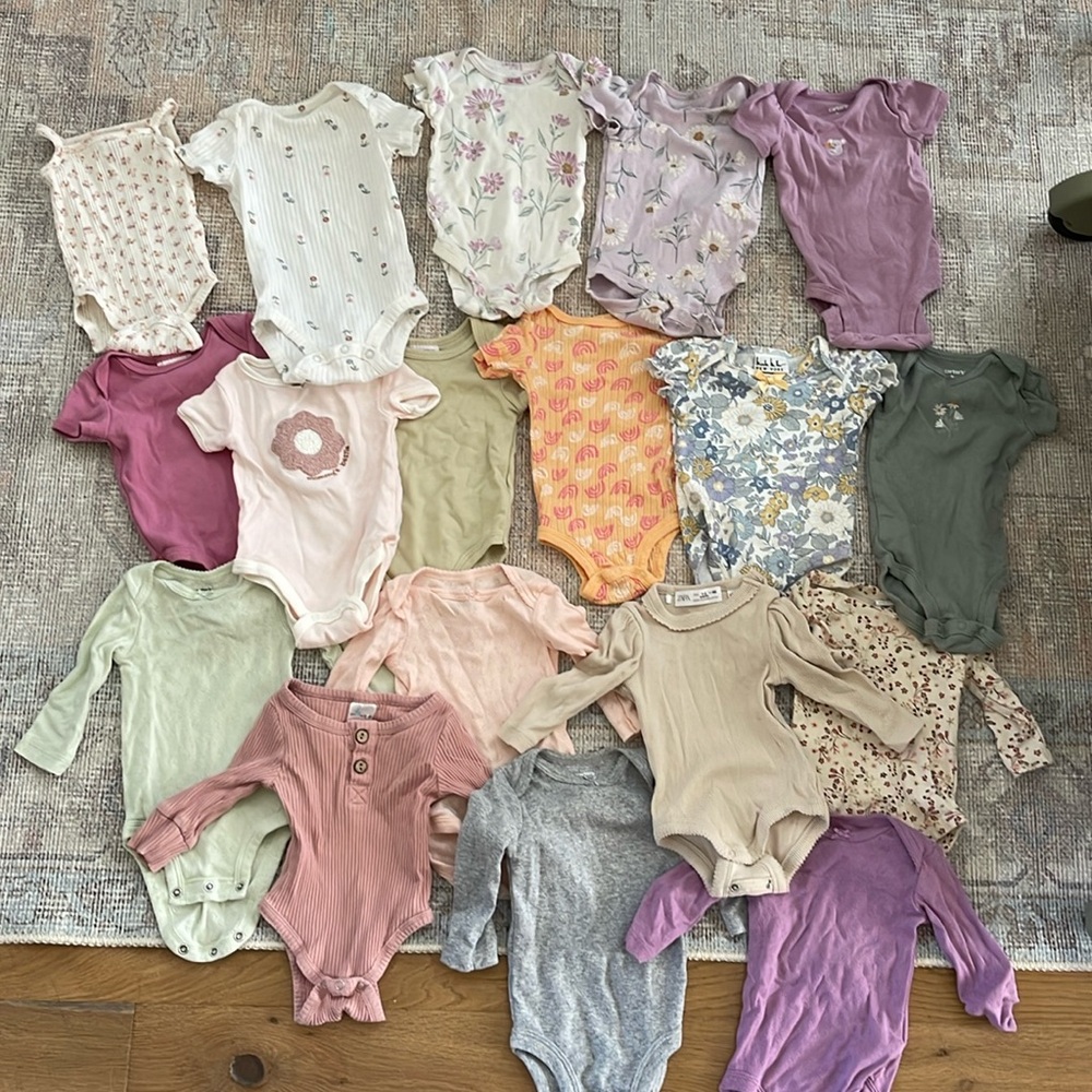 0-3 Girl Bodysuits Bundle
